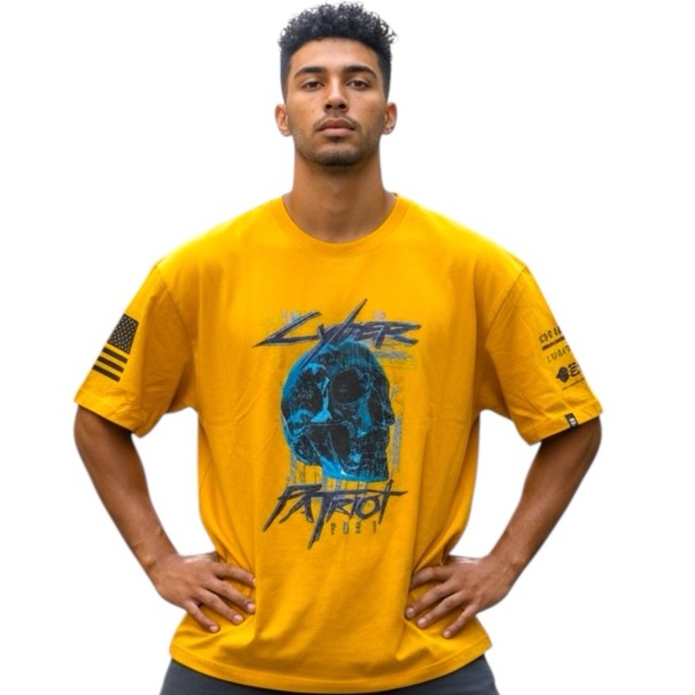 Grunt Style Cyber Patriot Yellow Tee Men’s Large